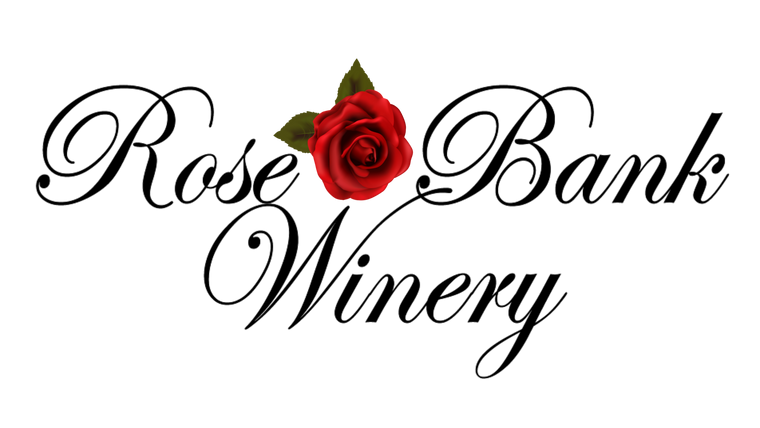 Rose Bank Winery logo with a red rose on a white background
